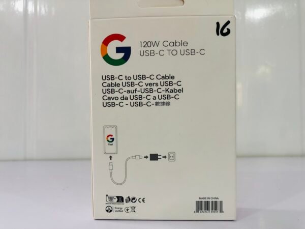 Charging Cable C2C Google Pixel 120W