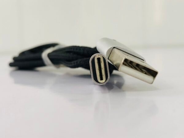 Charging Cable USB to C Type Black rope style