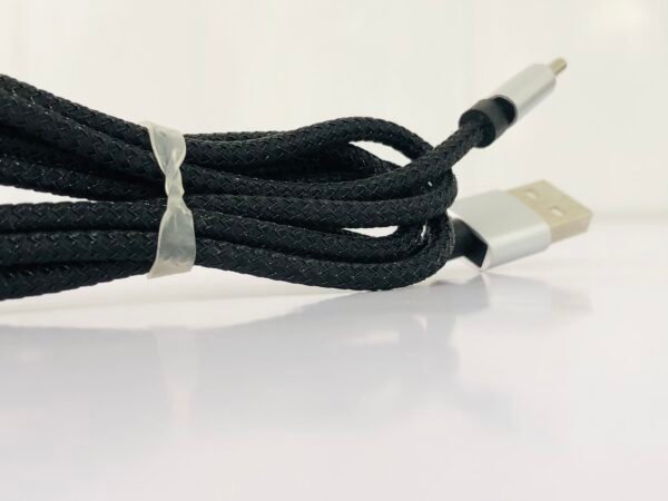 Charging Cable USB to C Type Black rope style
